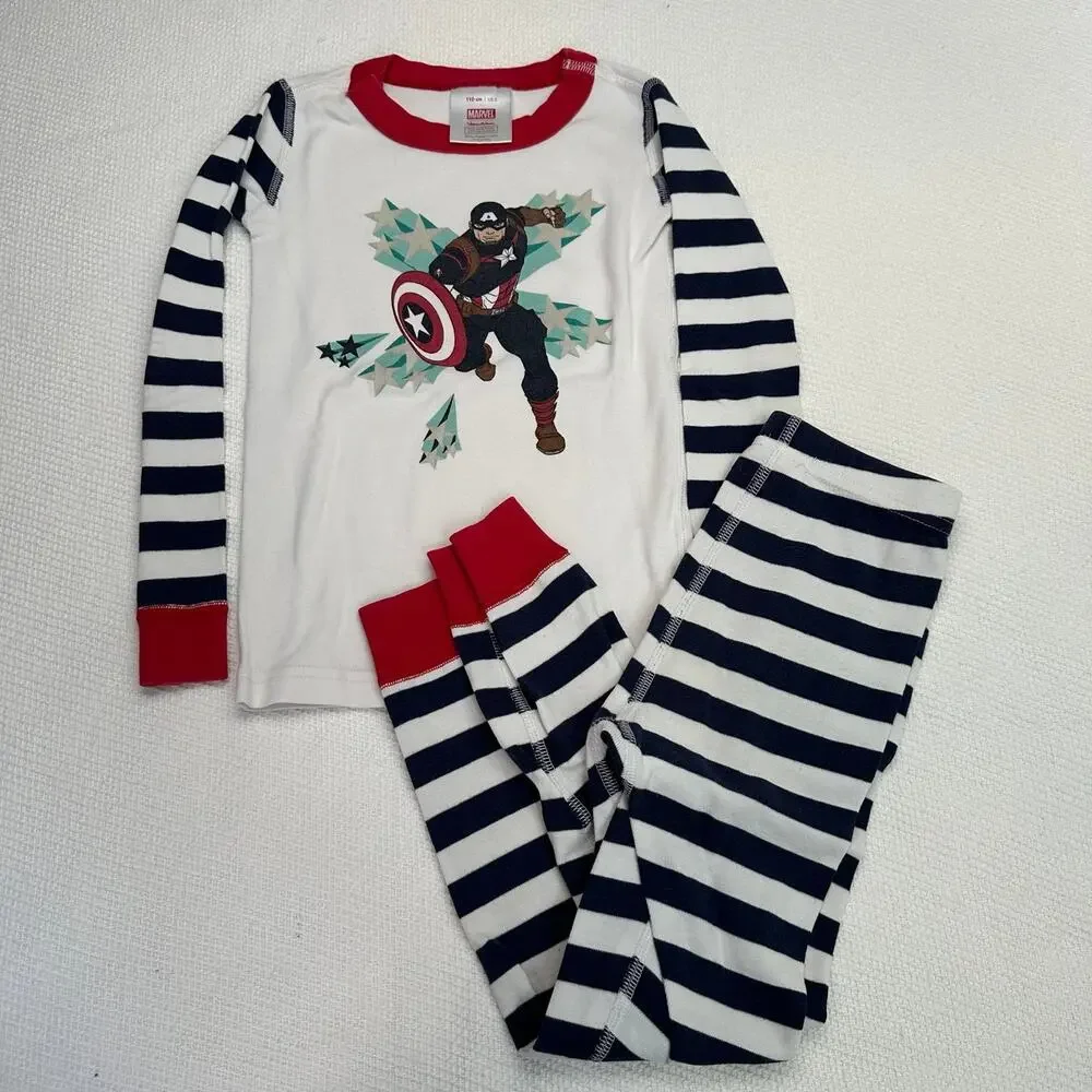 Hanna Andersson Organic Marvel Captain America Pajamas Size 5